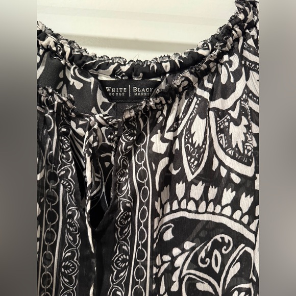 White House Black Market Monochrome Paisley Dress - Picture 3 of 11